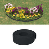 Bordi del giardino Vidaxl 4 St 10 m 15 cm polietilene nero