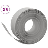 Bordi del giardino Vidaxl 5 St 10 m 20 cm polietilene grigio