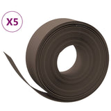 Vidaxl Garden edges 5 st 10 m 20 cm polyethylene brown