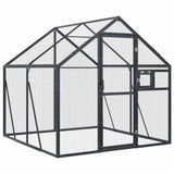Vidaxl volière 1,79x2x1,85 m aluminium antracietkleurig