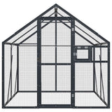 Vidaxl volière 1,79x2x1,85 m aluminium antracietkleurig