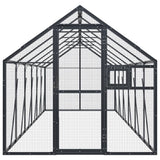 Vidaxl aviary 1.79x6x1.85 m aluminum anthracite colored