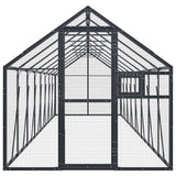 Vidaxl aviary 1.79x8x1.85 m aluminum anthracite -colored