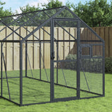 Vidaxl aviary 1.79x8x1.85 m aluminum anthracite -colored