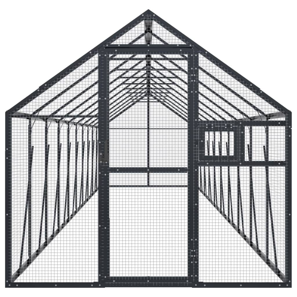 Vidaxl Aviary 1,79x2x1,85 m hliníkový antracity -