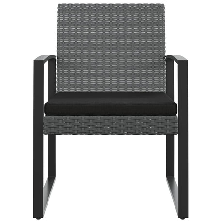 Vidaxl tuinstoelen 2 st polypropeen rattan donkergrijs