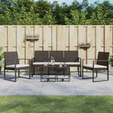 Vidaxl 5-delige tuinset met kussens polypropeen rattan bruin