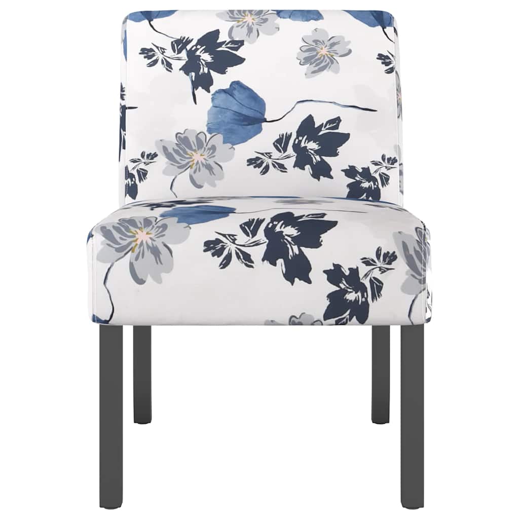 Vidaxl stoel gebloemd stof blauw