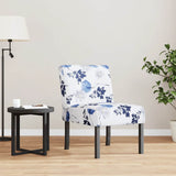 Vidaxl stoel gebloemd stof blauw