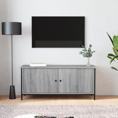 Vidaxl tv-meubel 102x35x45 cm bewerkt hout grijs sonoma eikenkleurig