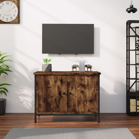 Vidaxl tv-meubel met deuren 60x35x45 cm bewerkt hout gerookt eiken