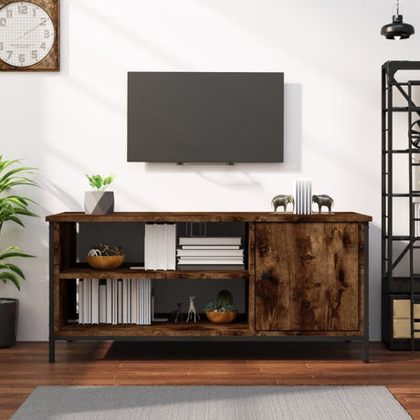 Vidaxl tv-meubel 100x40x45 cm bewerkt hout gerookt eikenkleurig