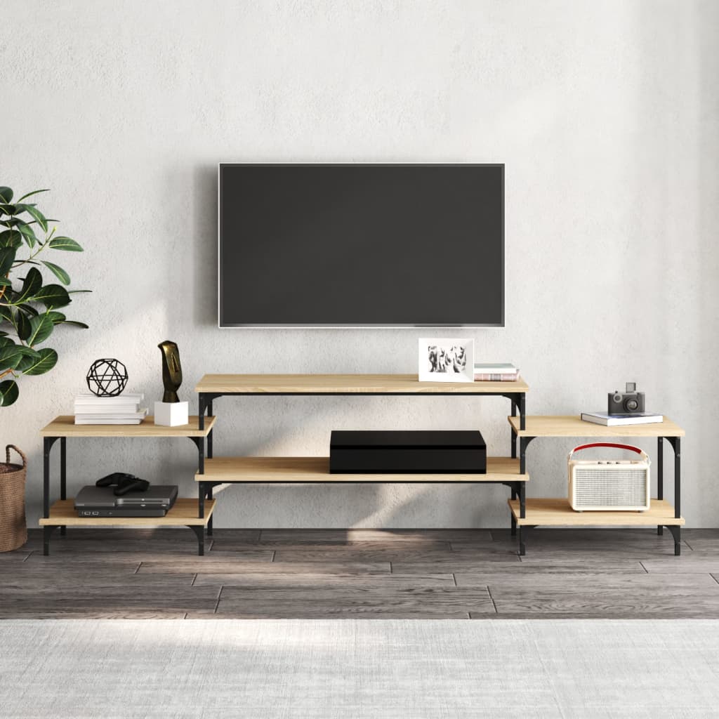 Vidaxl tv-meubel 197x35x52 cm bewerkt hout sonoma eikenkleurig