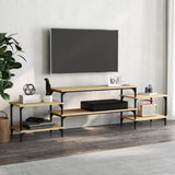 Vidaxl tv-meubel 197x35x52 cm bewerkt hout sonoma eikenkleurig