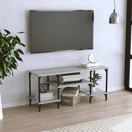 Vidaxl tv-meubel 102x35x45,5 cm bewerkt hout grijs sonoma eikenkleurig