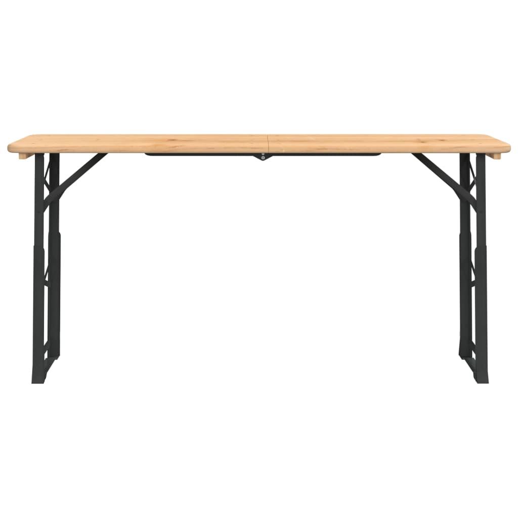 Vidaxl biertafel inklapbaar 170x50x75 105 cm massief vurenhout