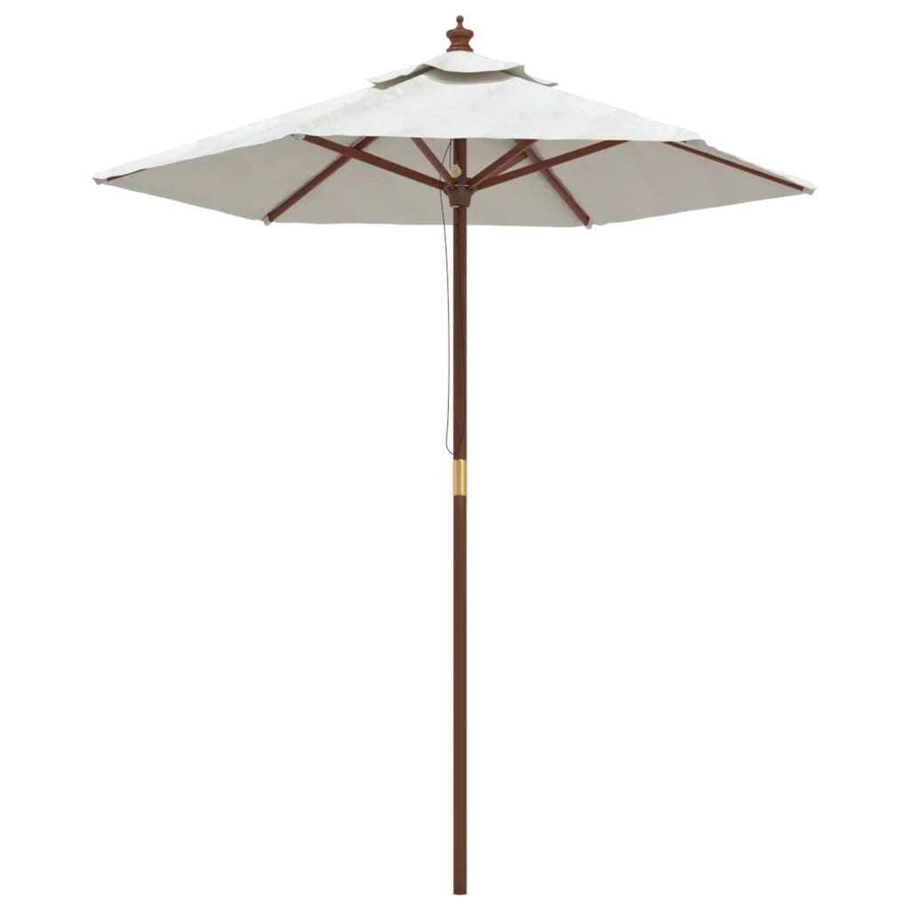 Vidaxl Parasol s dřevěným pólem 196x231 cm písek -