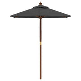 Vidaxl -parasol med trepol 196x231 cm Antracitt -farget