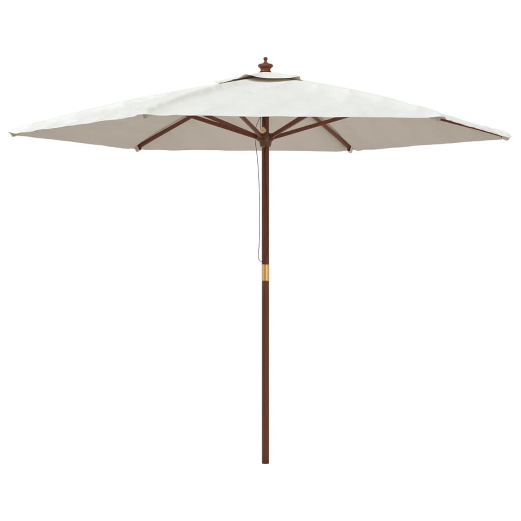 Vidaxl Parasol med trästol 299x240 cm sand -färgad