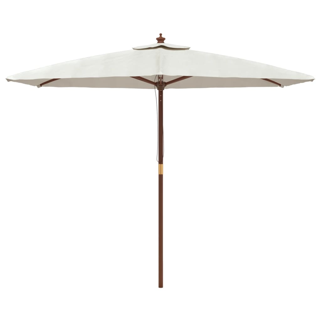 Vidaxl Parasol med trästol 299x240 cm sand -färgad