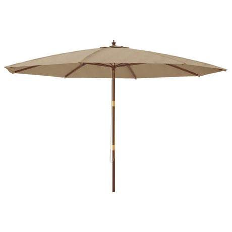 Vidaxl parasol met houten paal 400x273 cm taupe