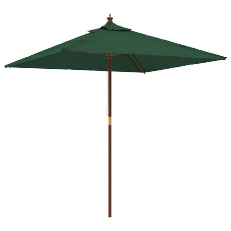 Vidaxl parasol met houten paal 198x198x231 cm groen