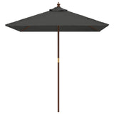 Vidaxl parasol s dřevěným pólem 198x198x231 cm antracite -colored