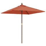 Vidaxl Parasol med trästol 198x198x231 cm terrakotta -färgad