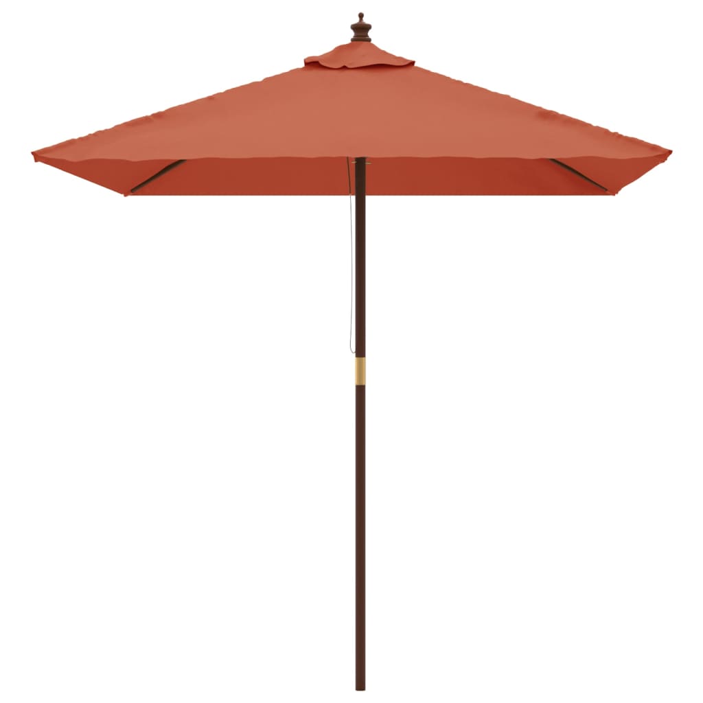 Vidaxl Parasol med trästol 198x198x231 cm terrakotta -färgad