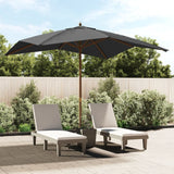 Vidaxl parasol s dřevěným pólem 300x300x273 cm anthracite -colored