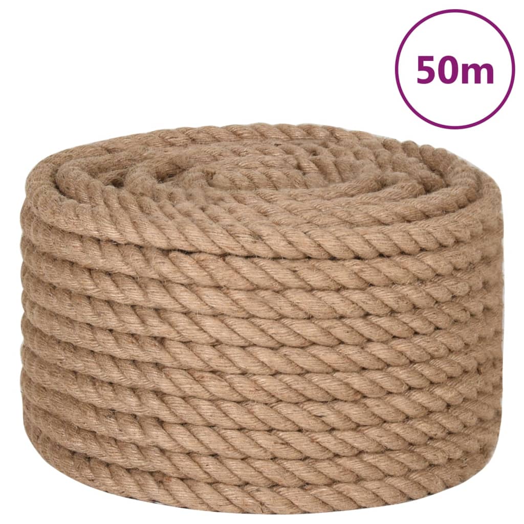 Vidaxl tau 50 m lang 24 mm tykk jute