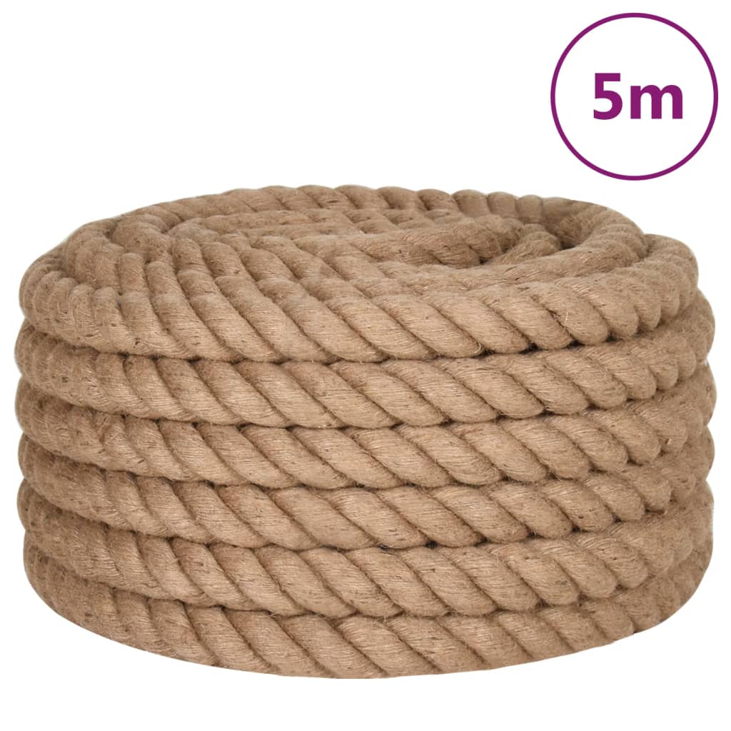 Vidaxl tau 5 m lang 36 mm tykk jute