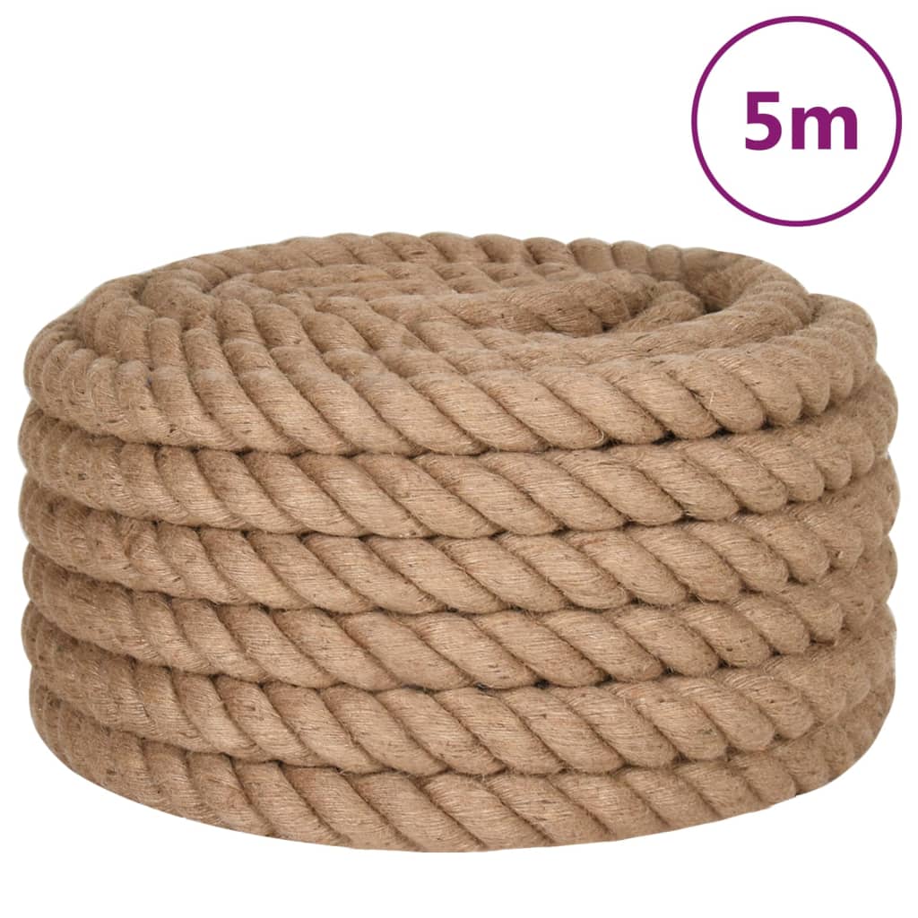 Vidaxl touw 5 m lang 50 mm dik jute