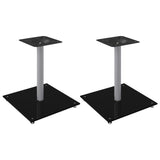 Normes de haut-parleur Vidaxl 2 pcs 1 pilier en verre durci noir et argent