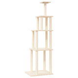 Vidaxl Cat Furniture avec Sisal Scratch Posts 183 cm Crème -Colored