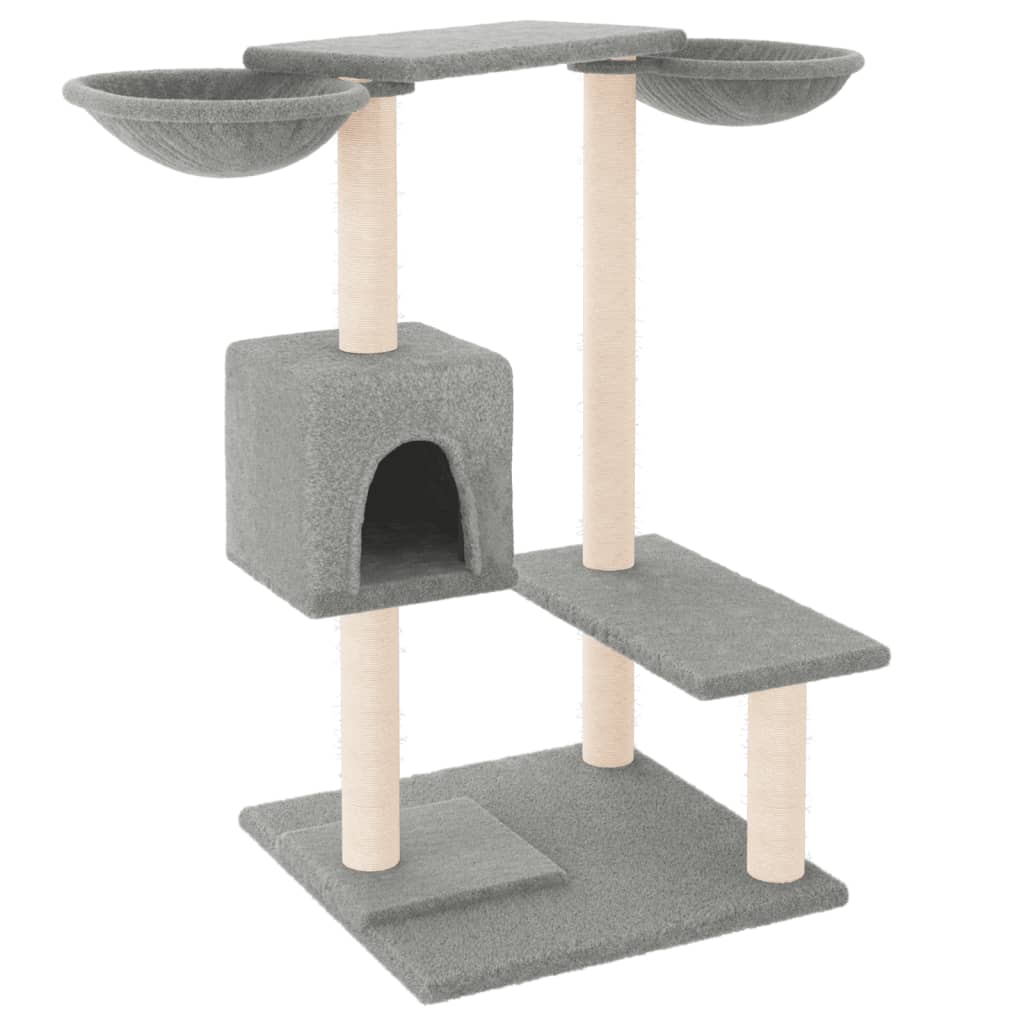 Muebles de gato de Vidaxl con postes de rascado 82 cm de gris claro