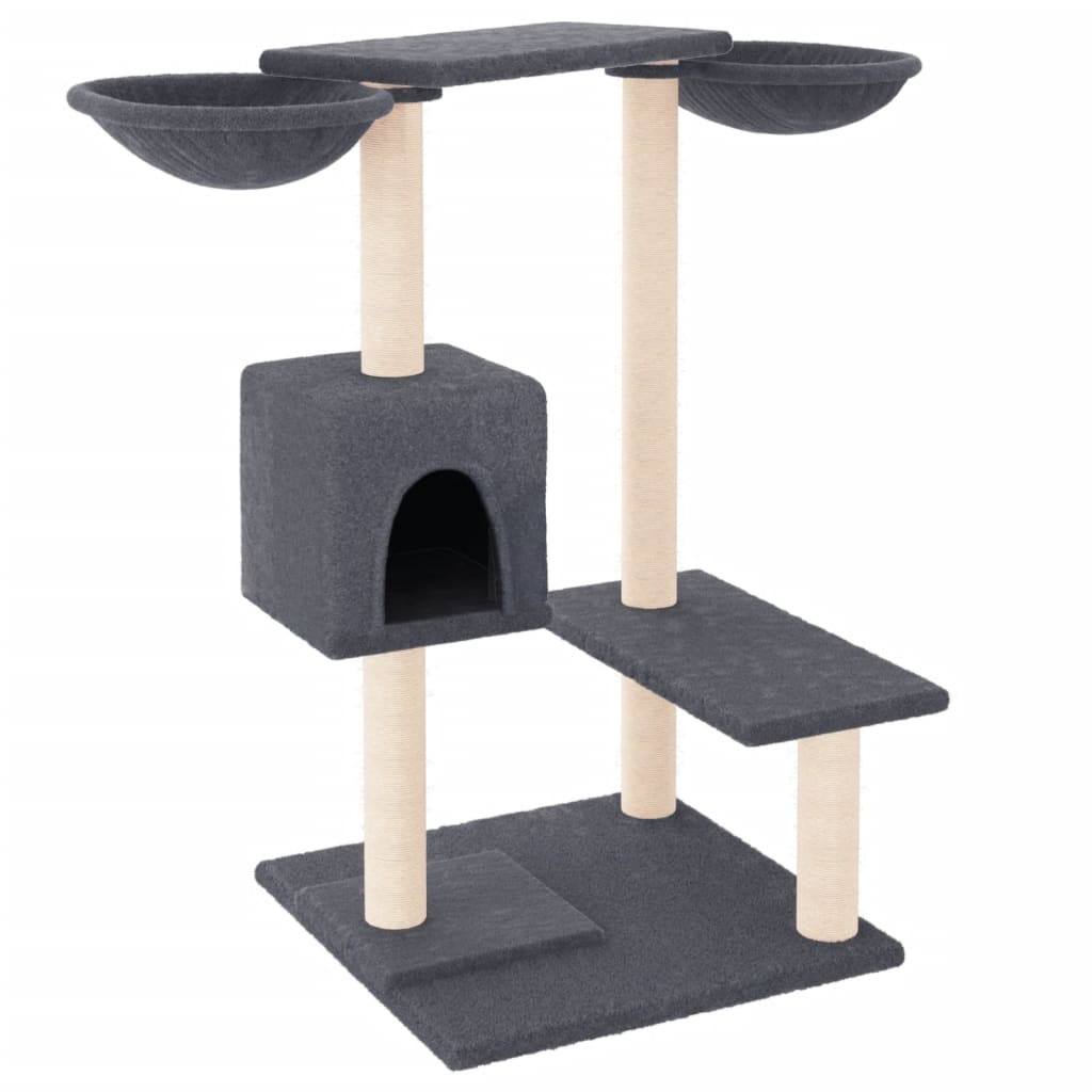 Vidaxl cat furniture with scratching posts 82 cm dark gray