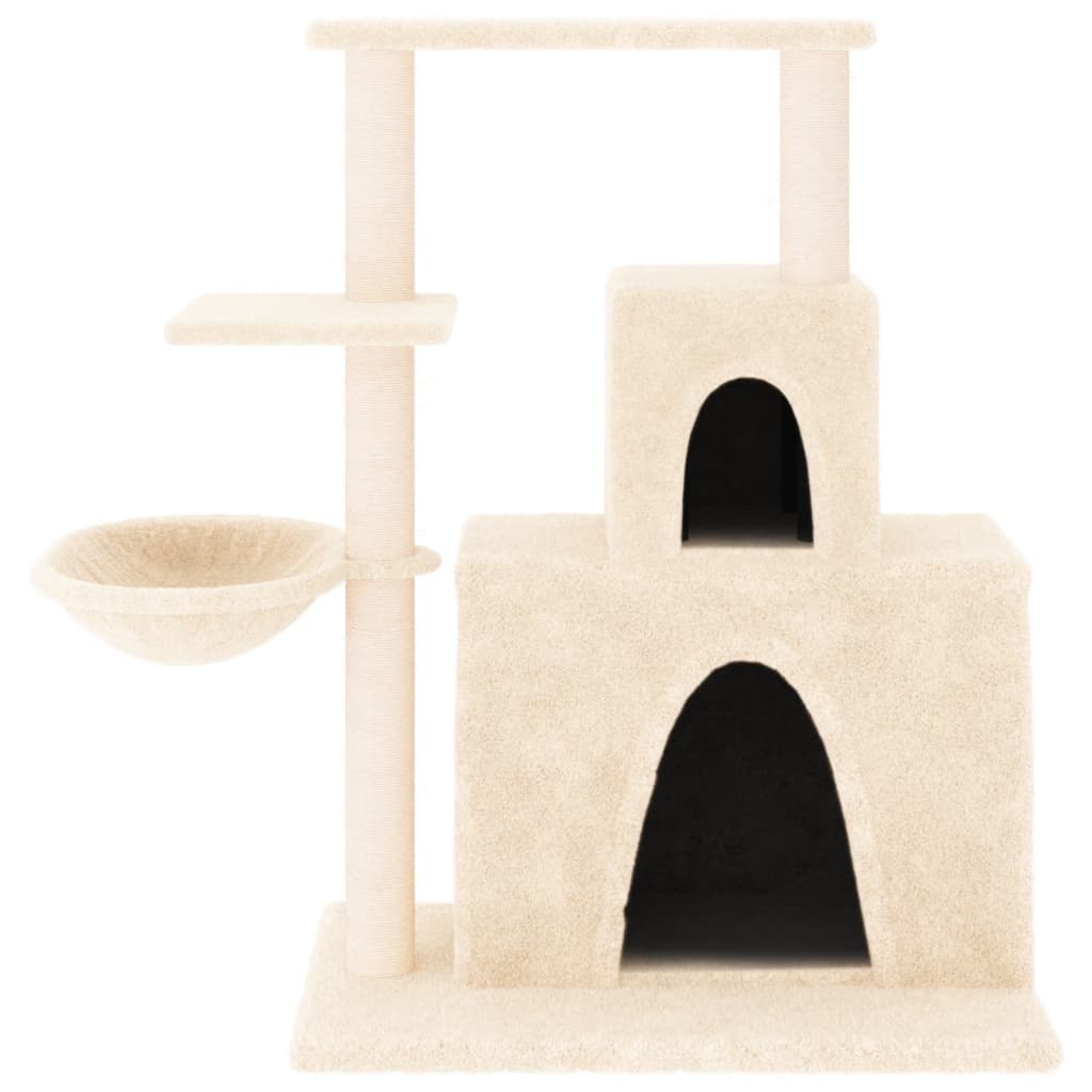 Vidaxl cat furniture with sisal scratching posts 83 cm cream -colored