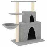 Vidaxl cat furniture with sisal scratching posts 83 cm light gray