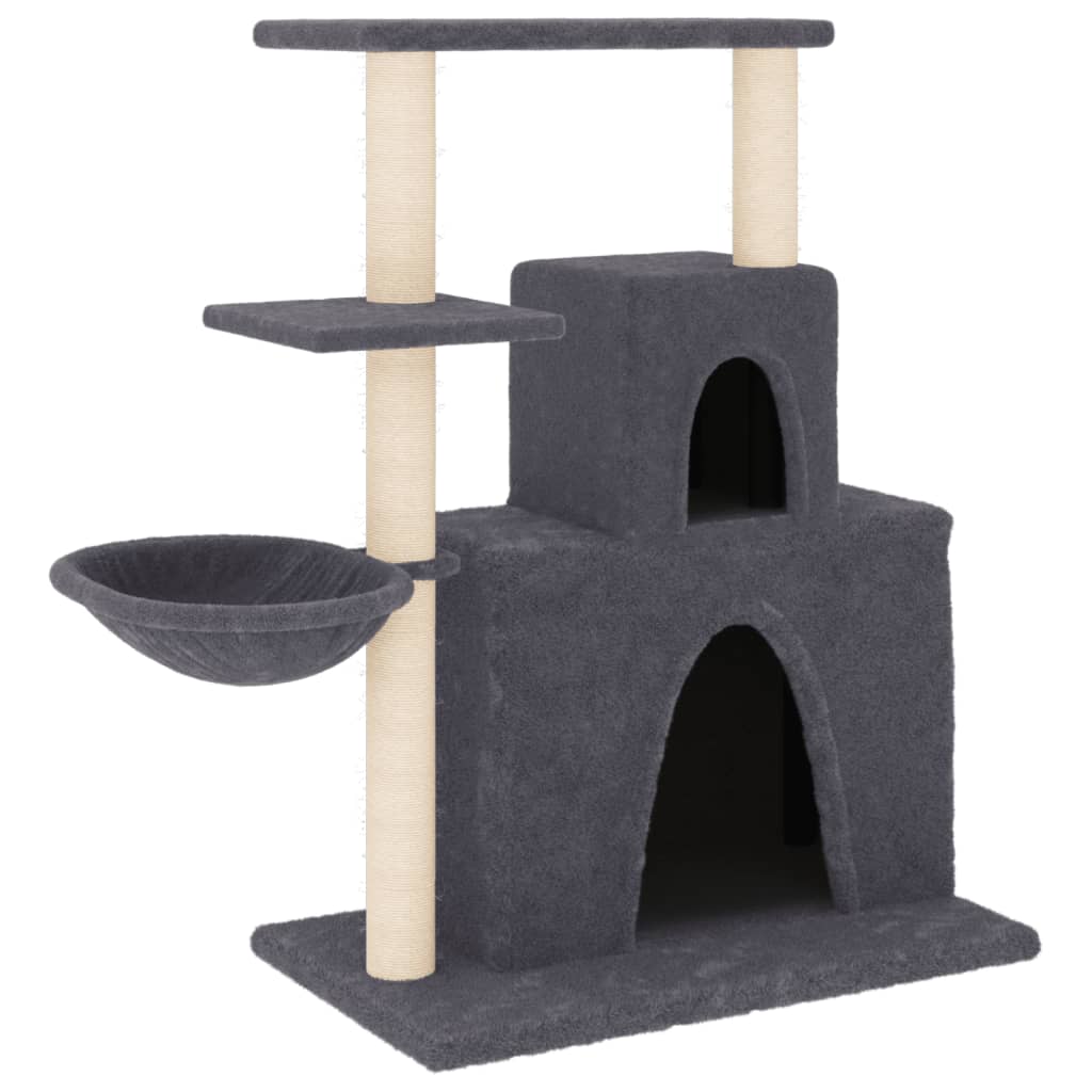 Vidaxl cat furniture with sisal scratching posts 83 cm dark gray