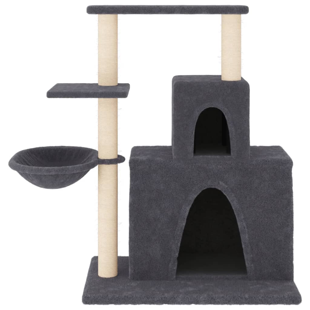 Vidaxl cat furniture with sisal scratching posts 83 cm dark gray