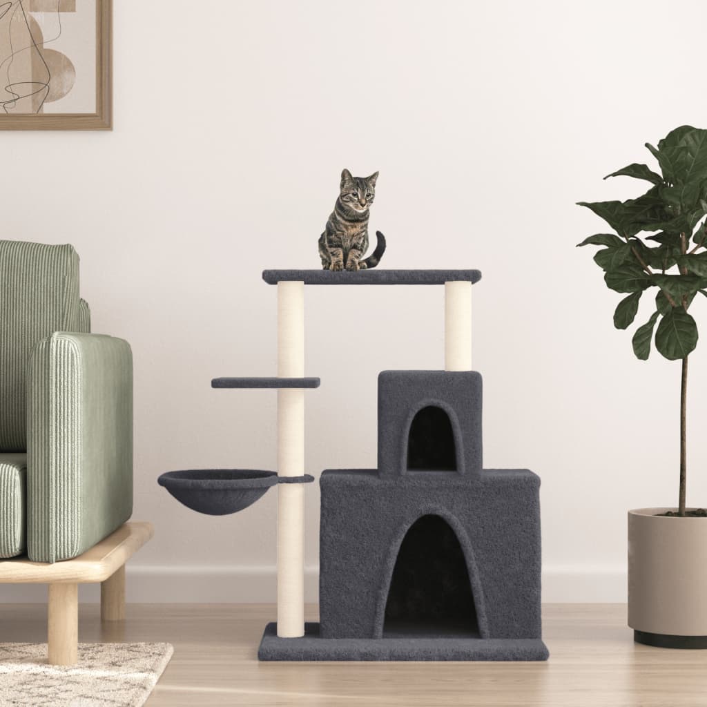 Vidaxl Cat Furniture con graffi di sisal 83 cm grigio scuro