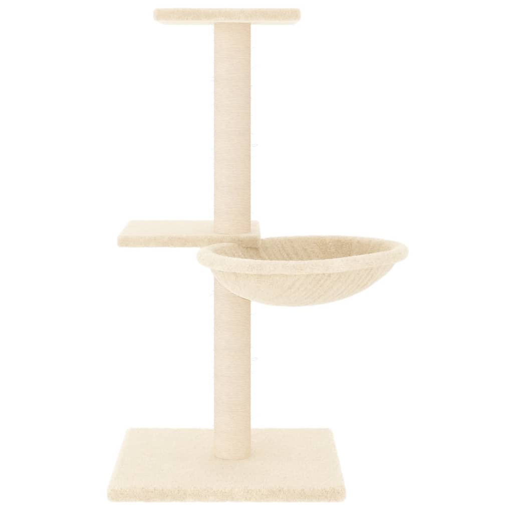 Vidaxl -Katzenmöbel mit Sisal -Kratzerpfosten 72 cm creme -gelenkt