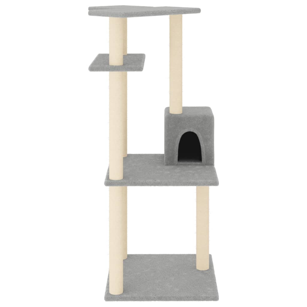 Vidaxl Cat Furniture con graffi di sisal 123 cm grigio chiaro