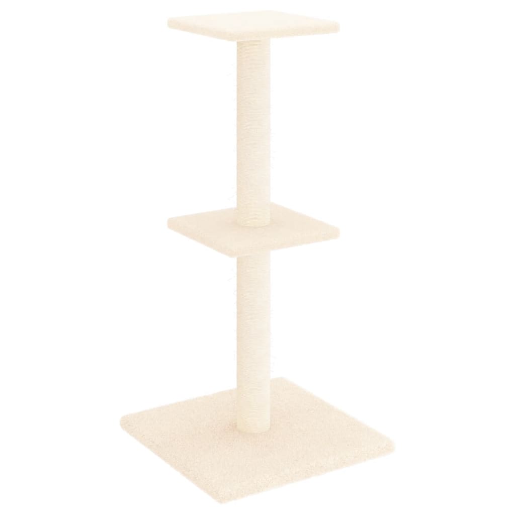 Vidaxl cat furniture with sisal scratching posts 73 cm cream -colored