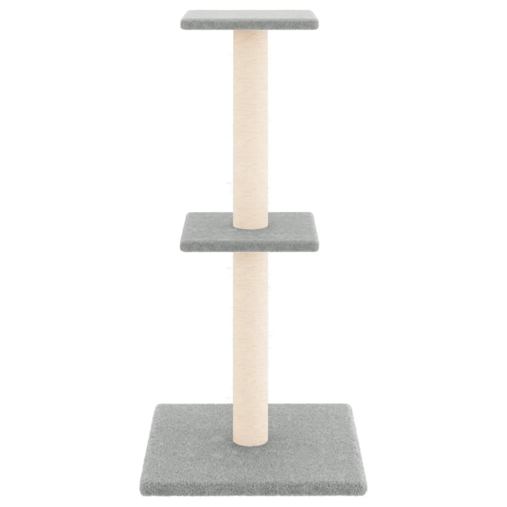 Vidaxl cat furniture with sisal scratching posts 73 cm light gray