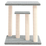 Vidaxl Scratching Post con piattaforme 50 cm grigio chiaro