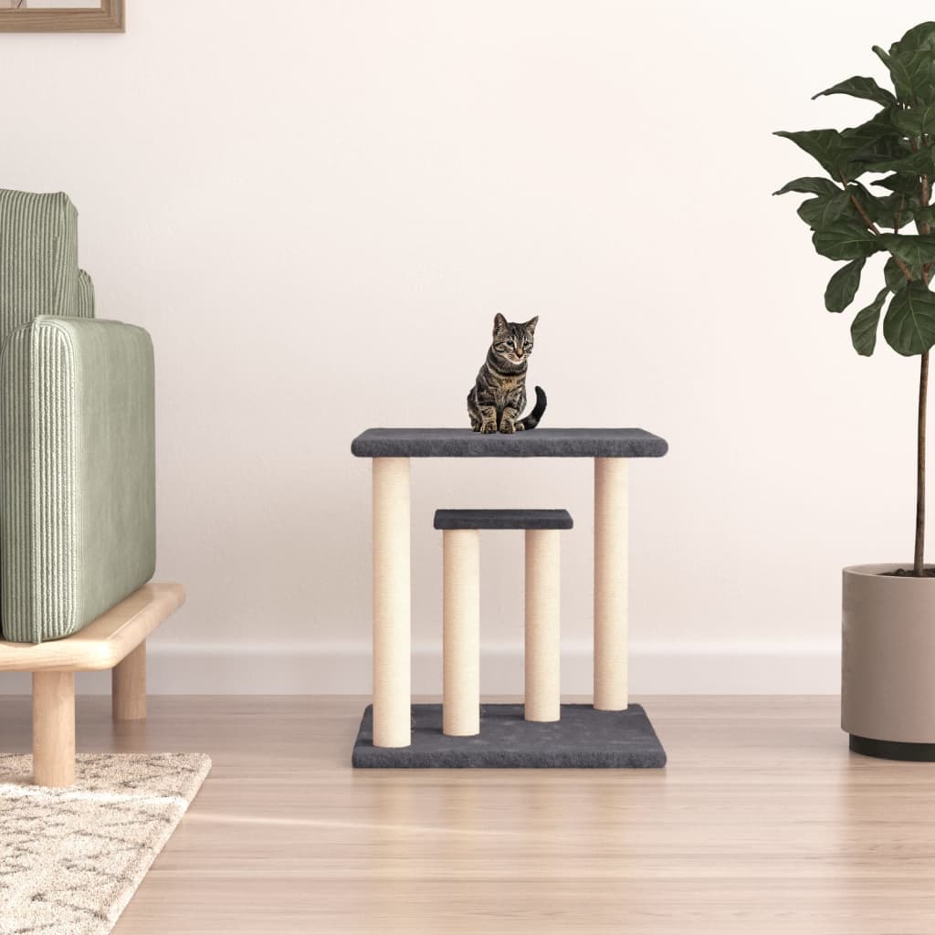 Vidaxl scratching post with platforms 50 cm dark gray