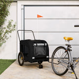 Vidaxl Dog Bike Trailer Oxford Fabric et Iron Black