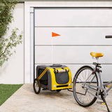 Vidaxl Dog Bike Trailer Oxford Fabric oraz żelazny żółty i szary